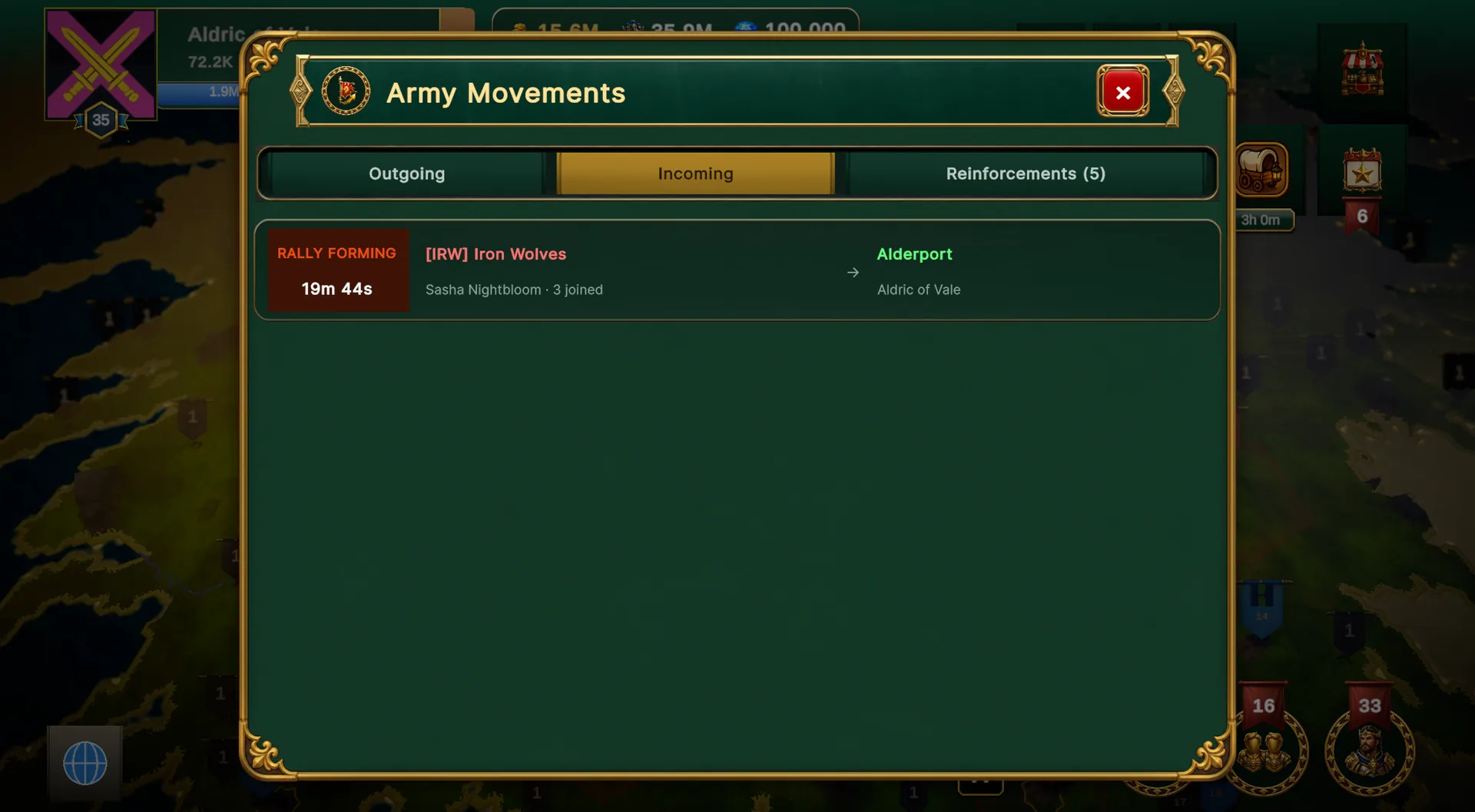 The third tab in Army Movements