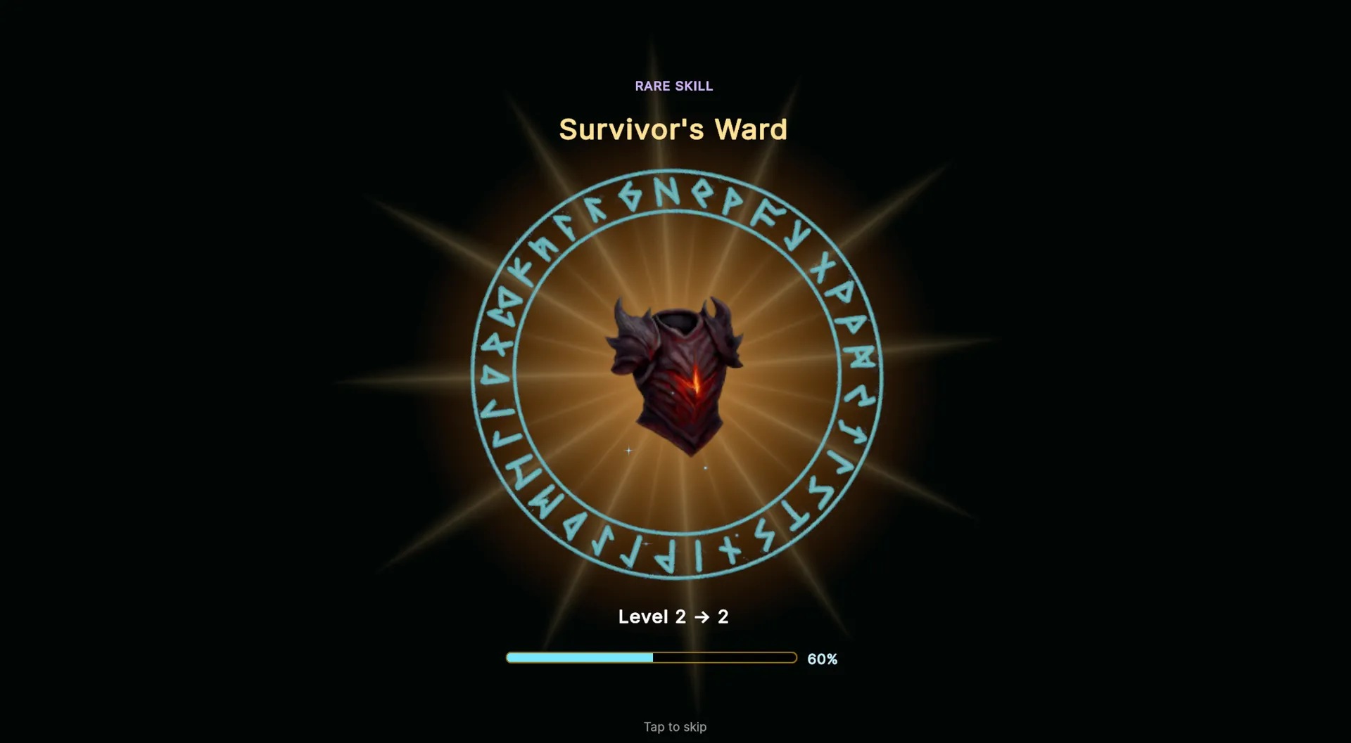The enchanting ritual in the rune circle